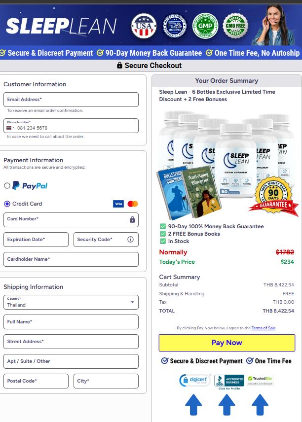 Sleep Lean  - Secure checkout